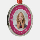 Angel im Heaven Memorial-Foto Ornament Aus Metall (Rechts)