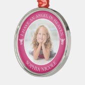 Angel im Heaven Memorial-Foto Ornament Aus Metall (Links)