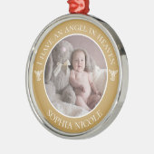 Angel im Heaven Memorial-Foto Ornament Aus Metall (Links)