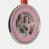 Angel im Heaven Memorial-Foto Ornament Aus Metall (Rechts)