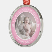 Angel im Heaven Memorial-Foto Ornament Aus Metall (Links)