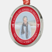 Angel im Heaven Memorial-Foto Ornament Aus Metall (Links)