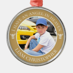 Angel im Heaven Memorial-Foto Ornament Aus Metall