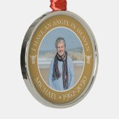 Angel im Heaven Memorial-Foto Ornament Aus Metall (Rechts)