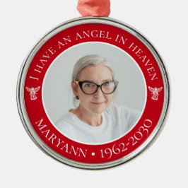Angel im Heaven Memorial-Foto Ornament Aus Metall
