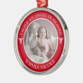 Angel im Heaven Memorial-Foto Ornament Aus Metall (Links)