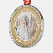 Angel im Heaven Mum Memorial Foto Ornament Aus Metall (Links)
