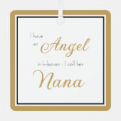 Angel im Heaven-Nana-Foto Ornament Aus Metall (Vorderseite)