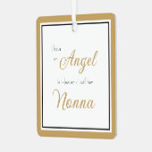 Angel im Heaven-Nonna-Foto Ornament Aus Metall (Vorderseite links)
