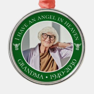 Angel im Heaven-Oma-Foto Ornament Aus Metall