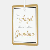 Angel im Heaven-Oma-Foto Ornament Aus Metall (Vorderseite links)