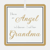 Angel im Heaven-Oma-Foto Ornament Aus Metall (Vorderseite)