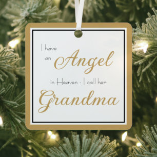 Angel im Heaven-Oma-Foto Ornament Aus Metall