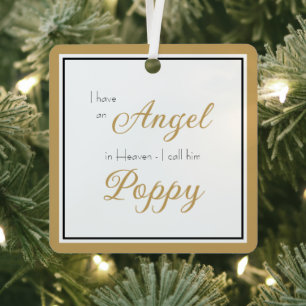 Angel im Heaven Poppy Memorial Foto Ornament Aus Metall
