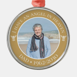 Angel im Heaven Vater Memorial Foto Ornament Aus Metall