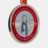 Angel im Heaven Vater Memorial Foto Ornament Aus Metall (Rechts)