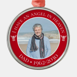 Angel im Heaven Vater Memorial Foto Ornament Aus Metall
