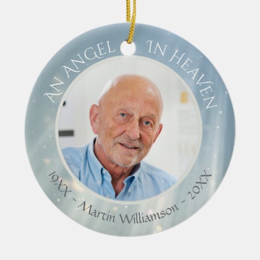 Angel im Himmel | In Memory Foto Keepake Keramik Ornament (Vorne)