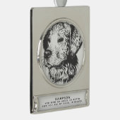 Angel im Himmel Personalisiertes Haustier Banner-Ornament Silber (Rechts)