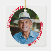 Angel im Himmel und Foto-Gedächtnis Keramikornament (Rückseite)