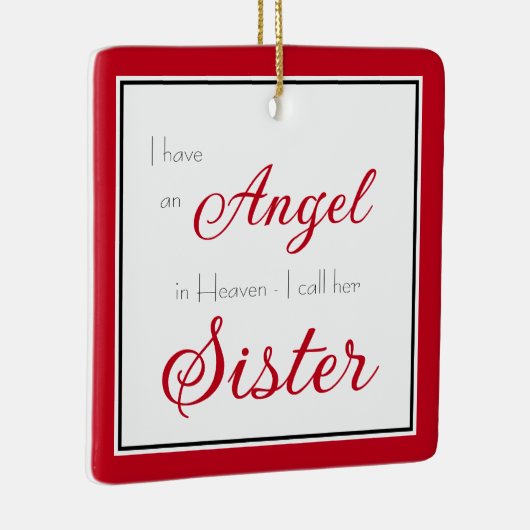 Angel im himmlischen Sister-Foto Keramikornament (Rechts)
