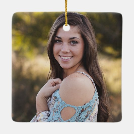 Angel im himmlischen Sister-Foto Keramikornament (Rückseite)