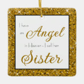 Angel im himmlischen Sister-Foto Keramikornament (Vorderseite)