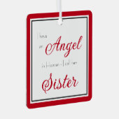 Angel im himmlischen Sister-Foto Ornament Aus Metall (Vorderseite Rechts)