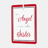 Angel im himmlischen Sister-Foto Ornament Aus Metall (Vorderseite links)
