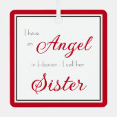 Angel im himmlischen Sister-Foto Ornament Aus Metall (Vorderseite)