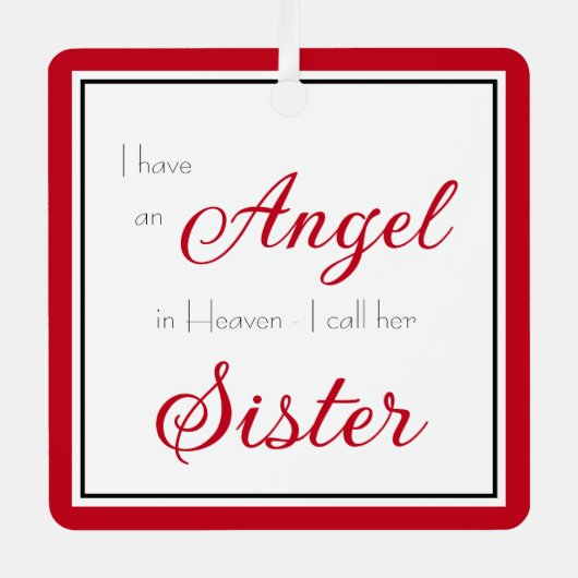 Angel im himmlischen Sister-Foto Ornament Aus Metall (Vorderseite)