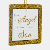 Angel im Memorial-Foto "Der Himmel - Sohn" Keramikornament (Rechts)