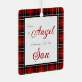 Angel im Memorial-Foto "Der Himmel - Sohn" Ornament Aus Metall (Vorderseite Rechts)
