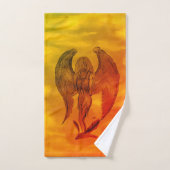 Angel im Tattoo Style Badhandtuch Set (Handtuch)