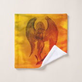 Angel im Tattoo Style Badhandtuch Set (Waschlappen)