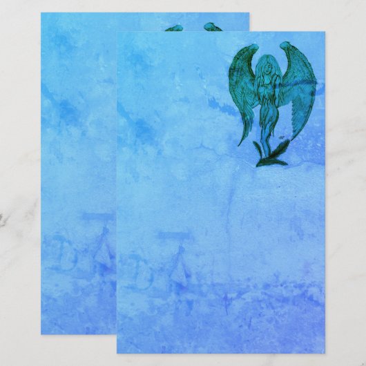 Angel im Tattoo Style Briefpapier (Vorne/Hinten)