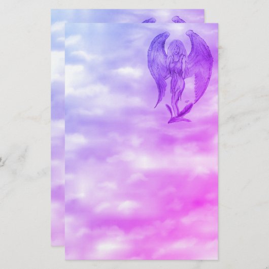Angel im Tattoo Style Briefpapier (Vorne/Hinten)