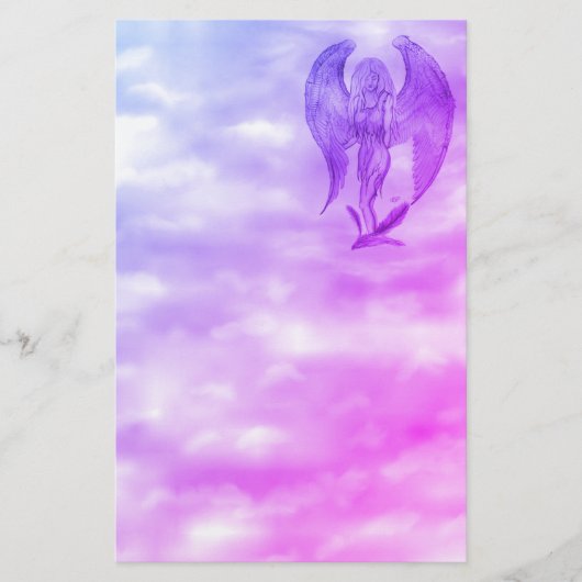 Angel im Tattoo Style Briefpapier (Vorderseite)