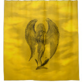 Angel im Tattoo Style Duschvorhang (Vorderseite)
