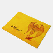 Angel im Tattoo Style Fußmatte (Schrägansicht)