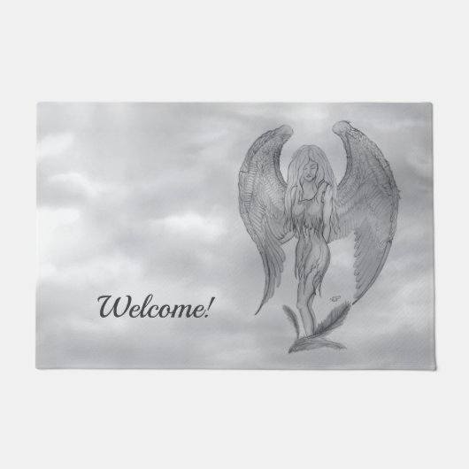 Angel im Tattoo Style Fußmatte (Vorderseite)