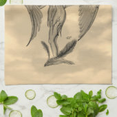 Angel im Tattoo Style Geschirrtuch (Gefaltet)