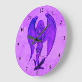 Angel im Tattoo Style Große Wanduhr (Winkel)