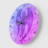 Angel im Tattoo Style Große Wanduhr (Winkel)