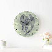 Angel im Tattoo Style Große Wanduhr (Zuhause)