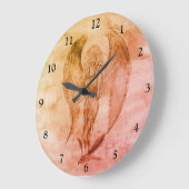 Angel im Tattoo Style Große Wanduhr (Winkel)