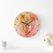 Angel im Tattoo Style Große Wanduhr (Zuhause)