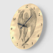 Angel im Tattoo Style Große Wanduhr (Winkel)