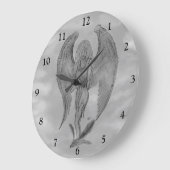 Angel im Tattoo Style Große Wanduhr (Winkel)
