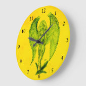 Angel im Tattoo Style Große Wanduhr (Winkel)